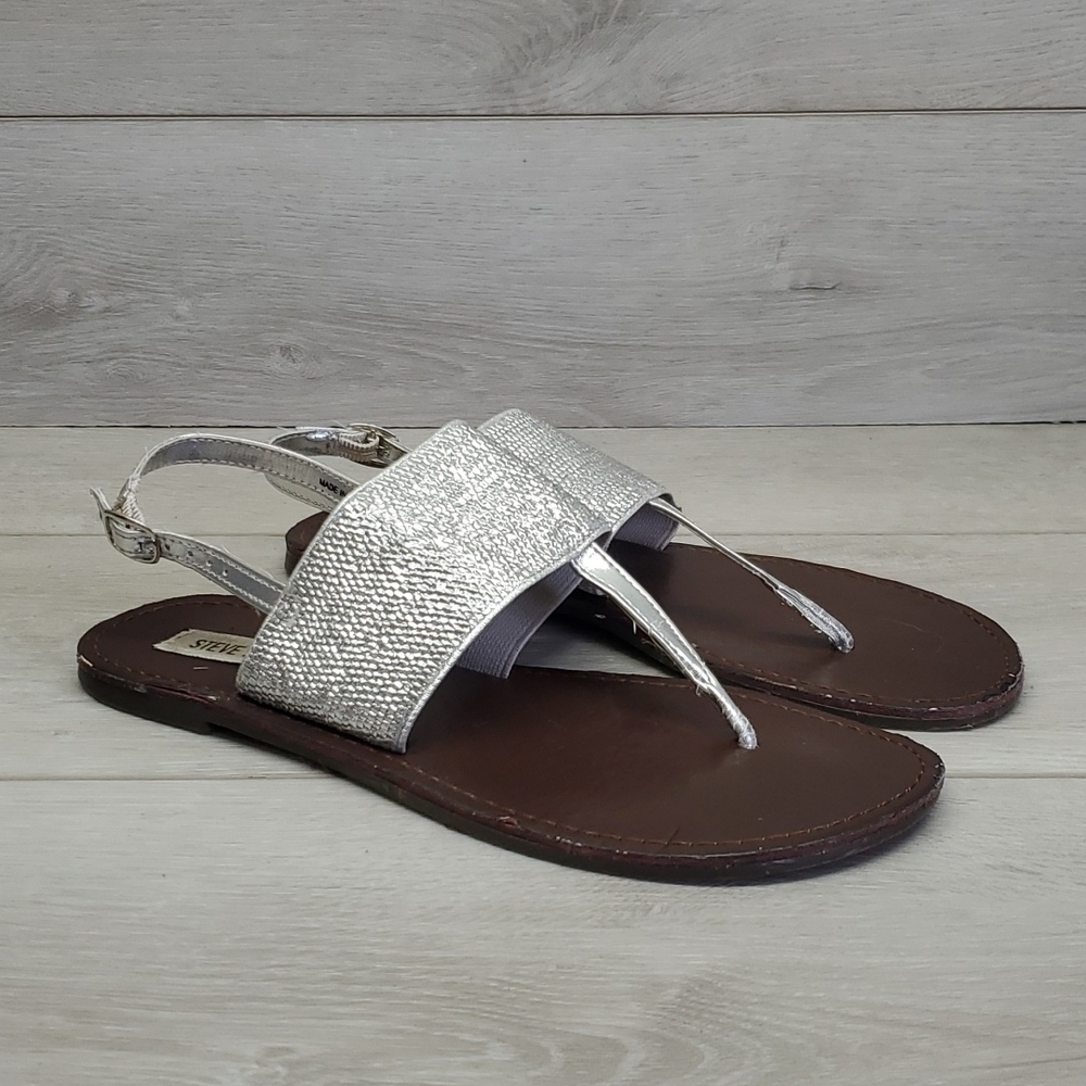 Steve Madden Sonia Comfort T strap Flip flop sandals shoes sz 7.5